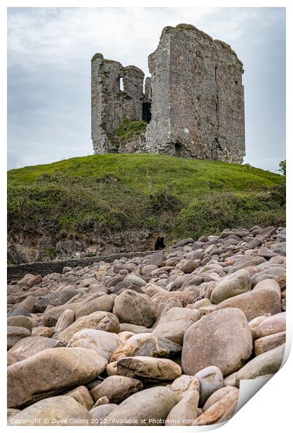 The remains of Minard Castle, County Kerry, Ireland Print by Dave Collins