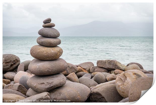 Stone Cairn Print by Dave Collins