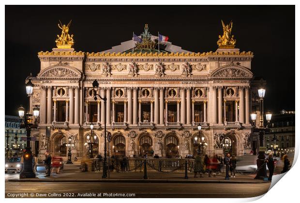 The Palais Garnier also known as Opera Garnier in the Place de l'Opera, Paris, France Print by Dave Collins