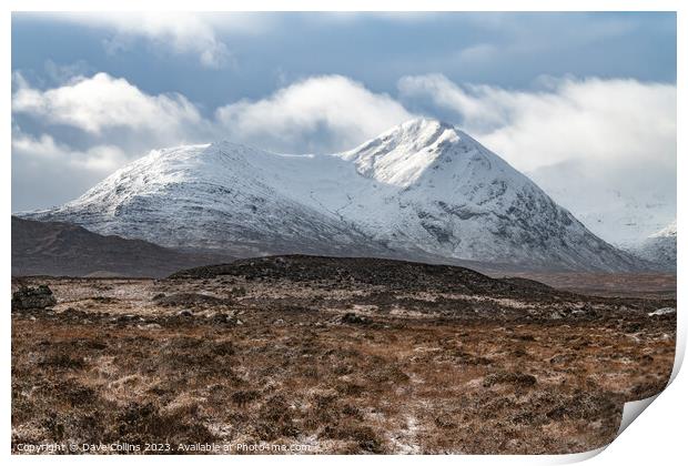 Black Mount Area (Am Monadh Bubh) in Glencoe, Highlands, Scotland Print by Dave Collins