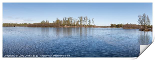 Panorama of the Susitna River from Willow Creek, Alaska, USA Print by Dave Collins