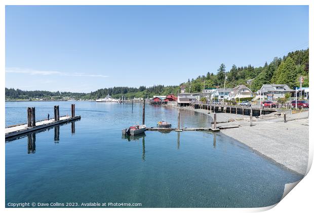 The Slipway and Water Front of Alert Bay, British Columbia, Canada Print by Dave Collins