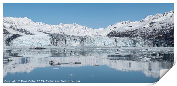 Harvard Tidewater Glacier at the end of College Fjord, Alaska, USA Print by Dave Collins