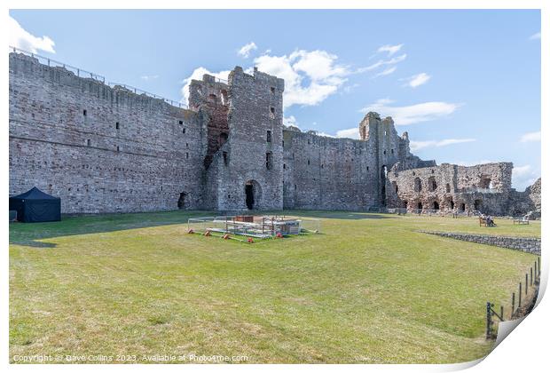 The remains of the entrance of Tantallon Castle from inside the court yard, North Berwick, East Lothian, Scotland Print by Dave Collins