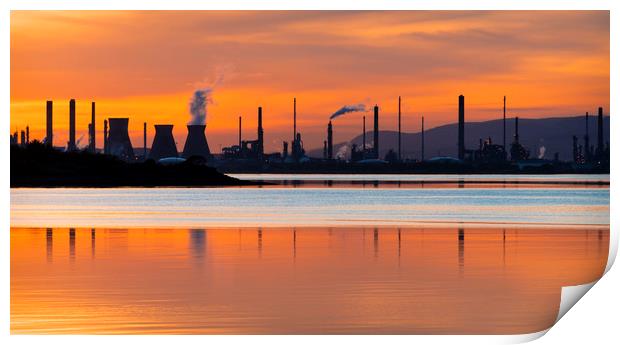 Grangemouth at Sunset Print by Dave Collins