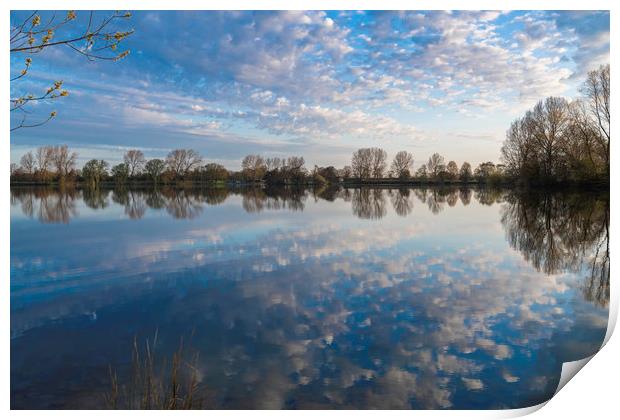Reflections, Ellerton Park, Yorkshire, England Print by Dave Collins