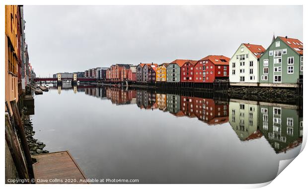 Trondheim, Norway Print by Dave Collins