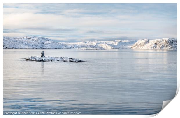 Norway Coast in Winter Print by Dave Collins