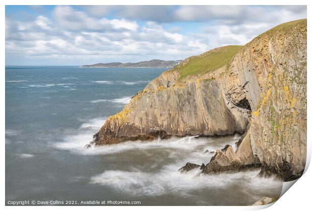 Cliffs at Baggy point, Devon, England Print by Dave Collins