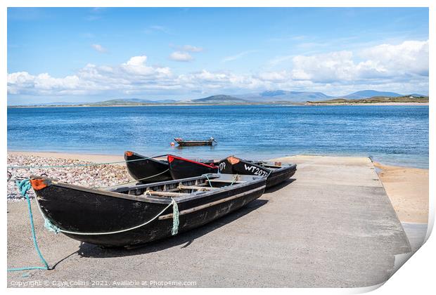 Boats on the slipway Print by Dave Collins