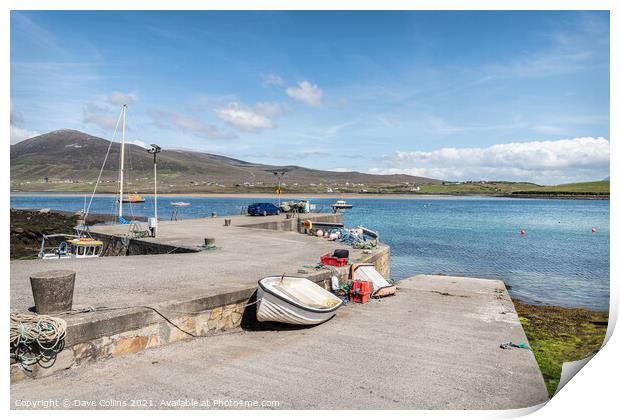Cloughmore pier and Slipway, Achill island, Co Mayo, Ireland Print by Dave Collins