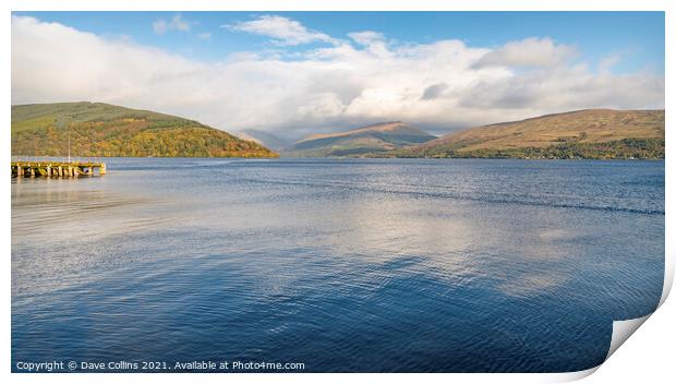 Loch Fyne & Loch Shira Meeting Point, Scotland Print by Dave Collins
