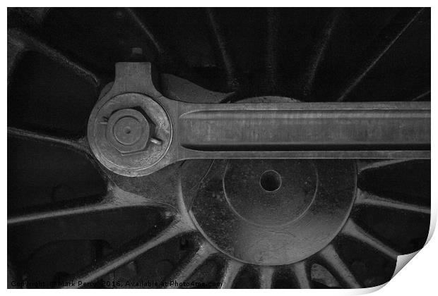 Train Wheel 2 Print by Mark Perry