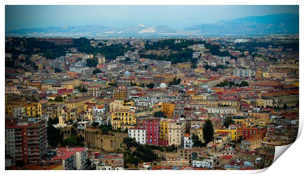 Naples panorama Print by Larisa Siverina