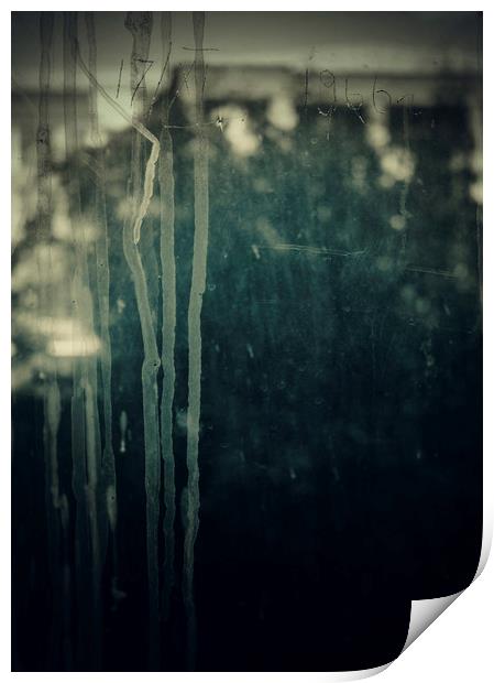 Old dirty window Print by Larisa Siverina