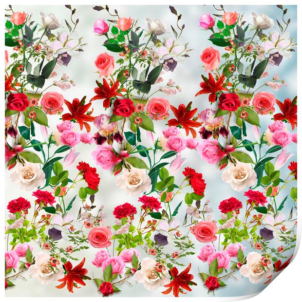 Floral pattern Print by Larisa Siverina