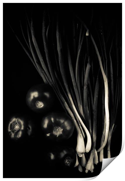 Black vegetable Print by Larisa Siverina
