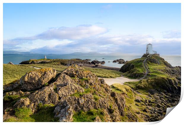 The Tower on Llanddwyn Island, Anglesey. Print by Colin Allen
