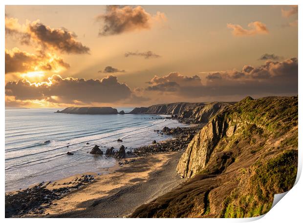 Serenity at Marloes Beach Print by Colin Allen