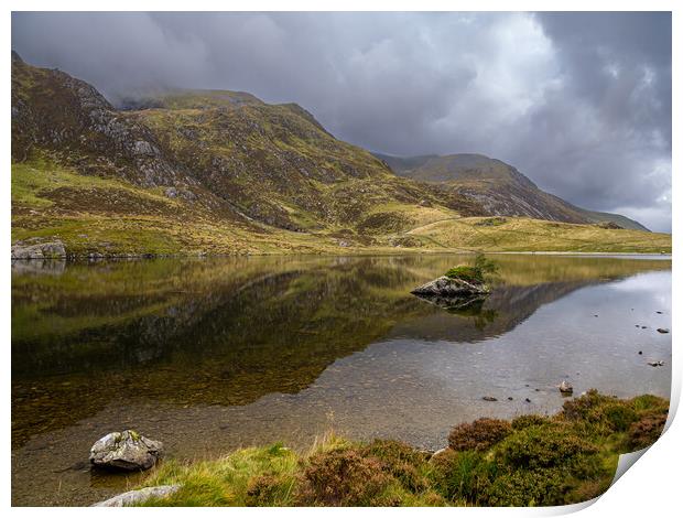 Llyn Idwal in Cwm Idwal National Nature Reserve. Print by Colin Allen