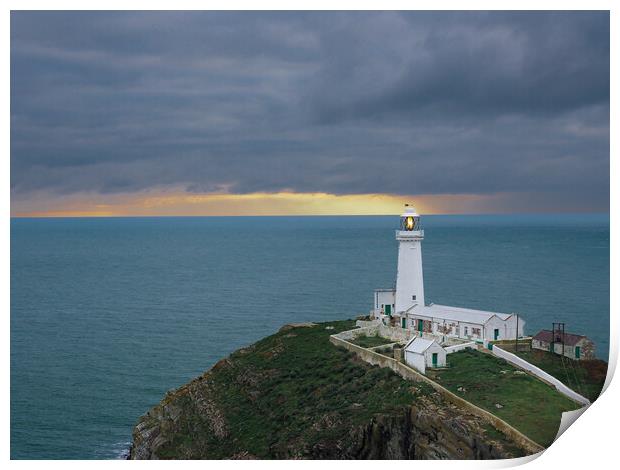  South Stack Lighthouse, Anglesey. Print by Colin Allen