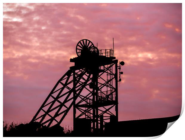 The Glorious Sunset at the Old Copper Works. Print by Colin Allen