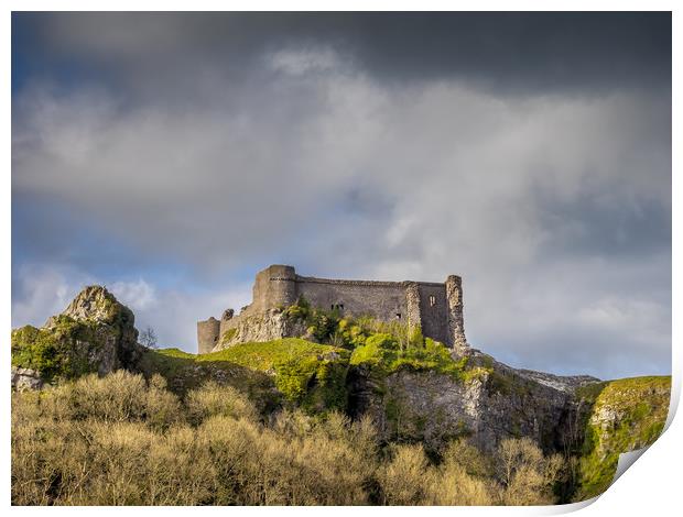 Carreg Cennen Castle, Llandeilo, Carmarthenshire,  Print by Colin Allen