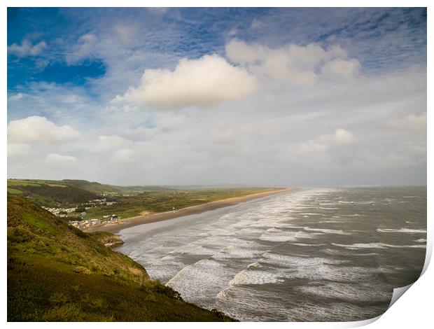 Pendine after the Storm. Print by Colin Allen