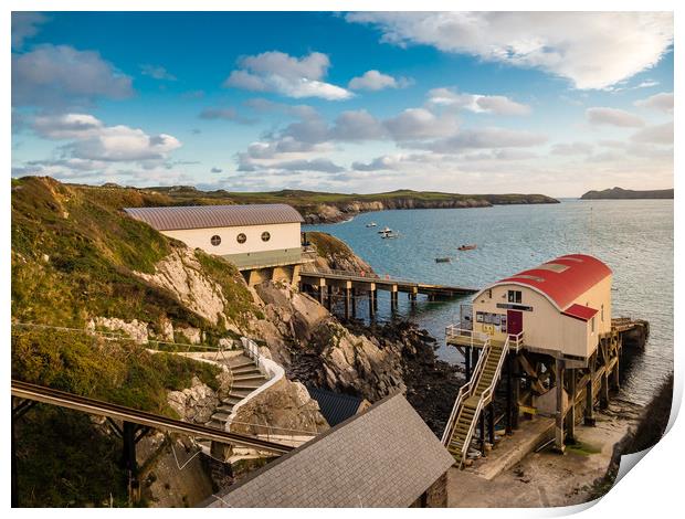 St Justinian's Lifeboat Station, Pembrokeshire. Print by Colin Allen