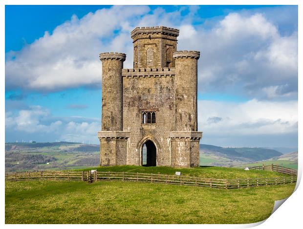 Paxton's Tower Folly,  Carmarthenshire. Print by Colin Allen