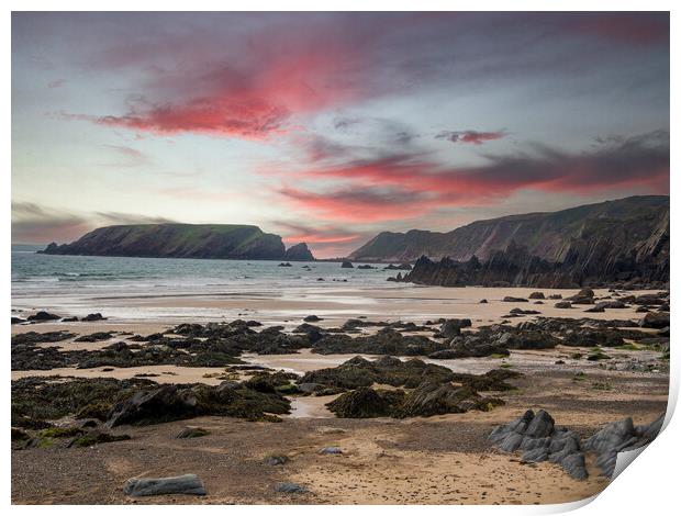 Marloes Beach, St Brides Bay, Pembrokeshire, Wales Print by Colin Allen