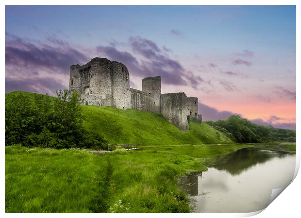 Kidwelly Castle, Carmarthenshire, Wales. Print by Colin Allen
