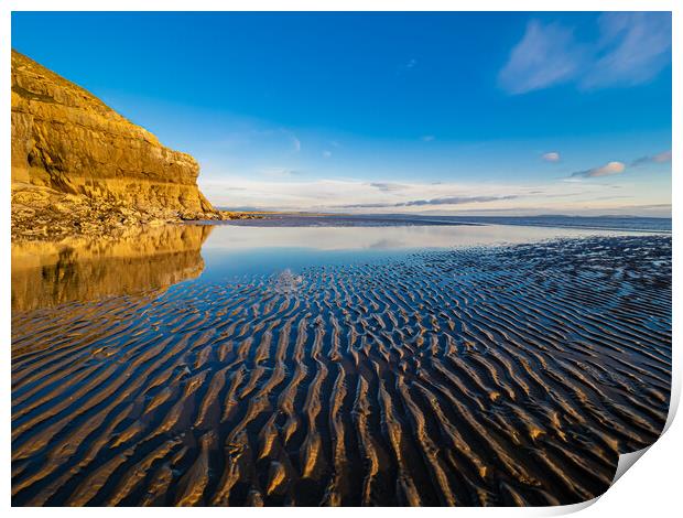 Pendine - Ripples and Reflections. Print by Colin Allen