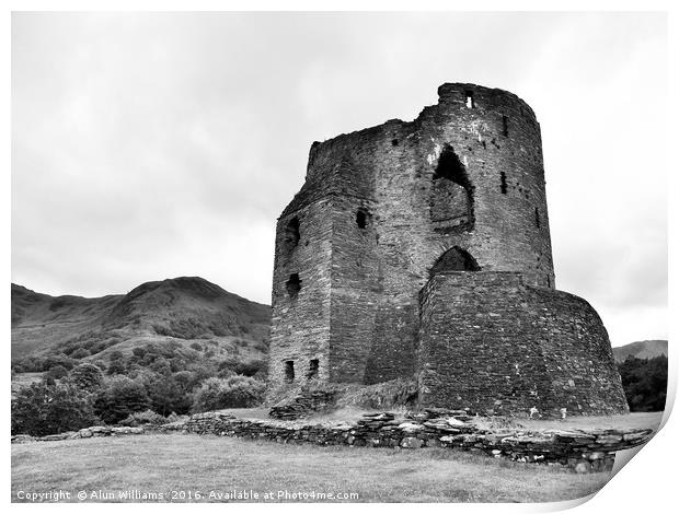 Dolbadarn Castle Print by Alun Williams