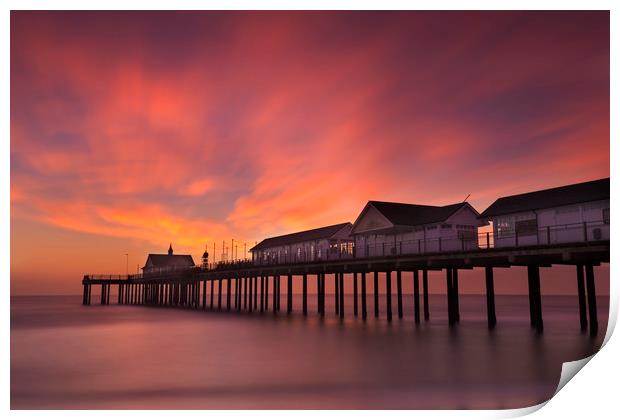 Southwold Pier, Suffolk Print by Simon Booth
