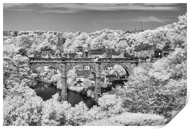 Knaresborough viaduct infrared Print by mike morley