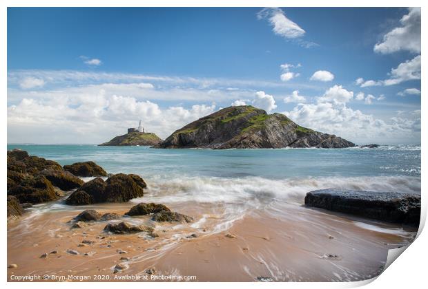 Mumbles lighthouse. Print by Bryn Morgan