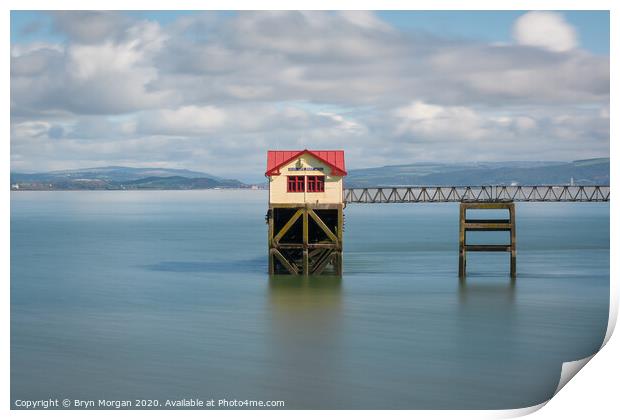 Mumble, old lifeboat house Print by Bryn Morgan