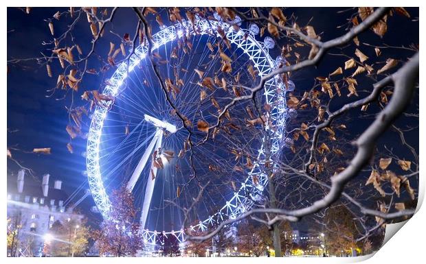 London Eye at Winter                               Print by Mike Evans