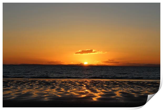 Sunset over the Moray Firth Print by alan todd