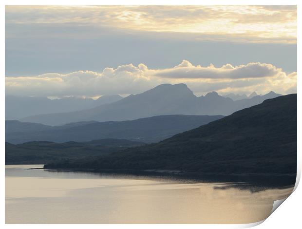       The Mountains of Skye                        Print by alan todd
