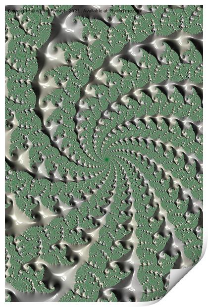 Fractal Spiral Print by Vickie Fiveash