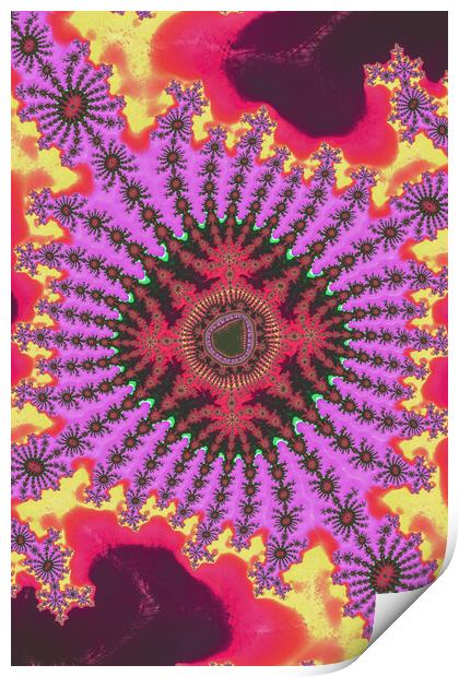 Trippy Daisies Print by Vickie Fiveash