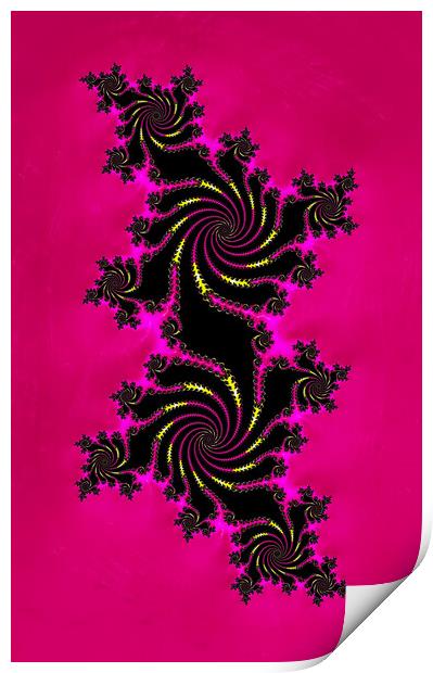 Hippy Pink Fractals Print by Vickie Fiveash
