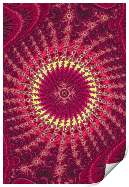 Psychedelic Sun Print by Vickie Fiveash