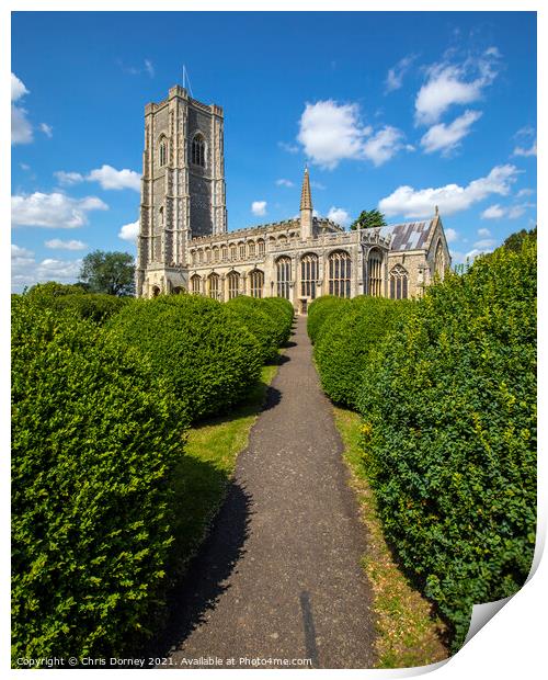 St. Peter and St. Pauls Church in Lavenham, Suffolk Print by Chris Dorney