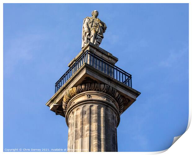 Greys Monument in Newcastle upon Tyne, UK Print by Chris Dorney
