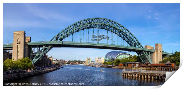 Newcastle upon Tyne in the UK Print by Chris Dorney