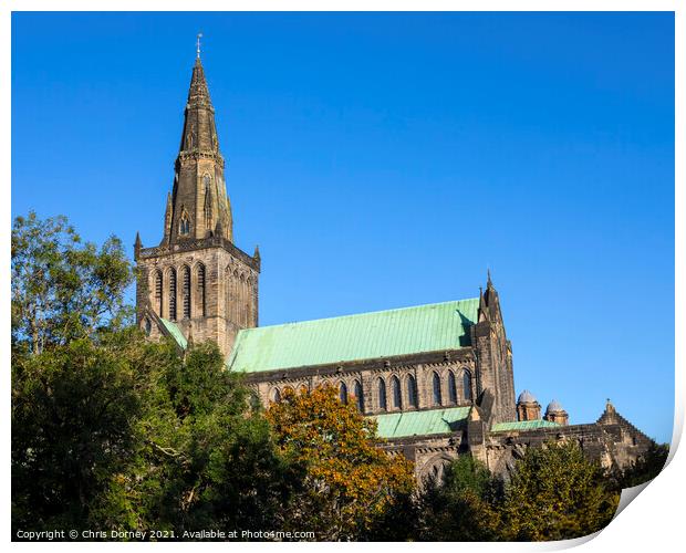 Glasgow Cathedral, or St. Mungos Cathedral in Glasgow, Scotland Print by Chris Dorney