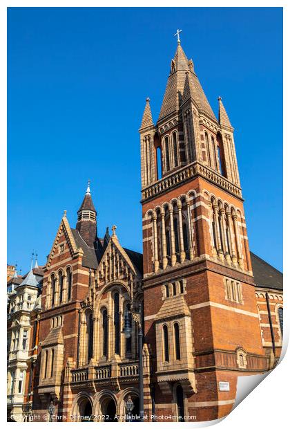 Ukrainian Catholic Cathedral in London, UK Print by Chris Dorney